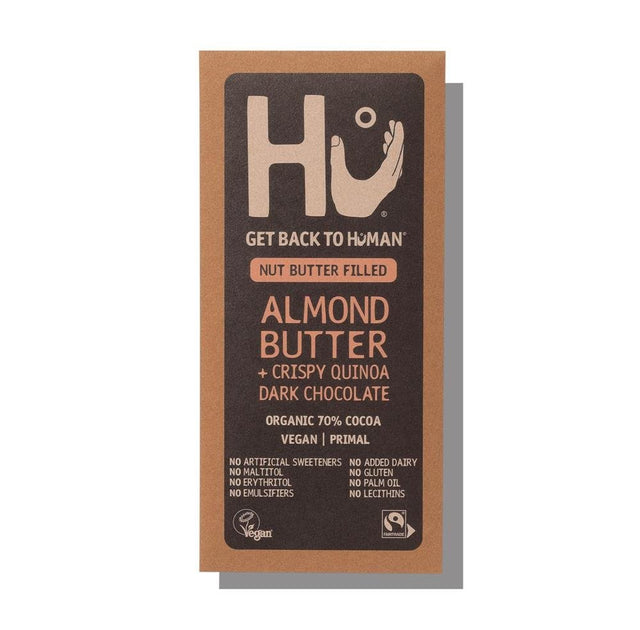 Hu Almond Butter & Crispy Quinoa Dark Chocolate Bar 60g - Greenlands Health Store