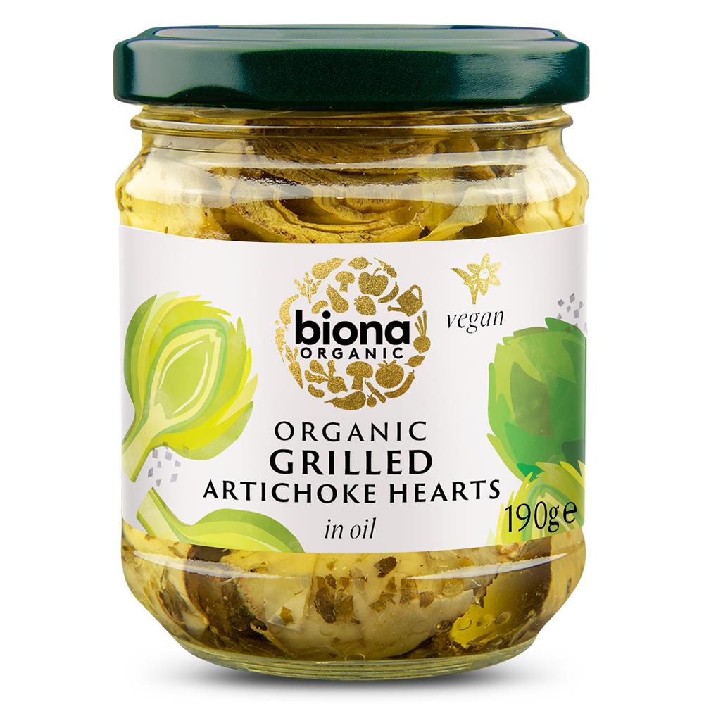 Biona Grilled Artichoke Quarters Organic 190g - Greenlands Health Store