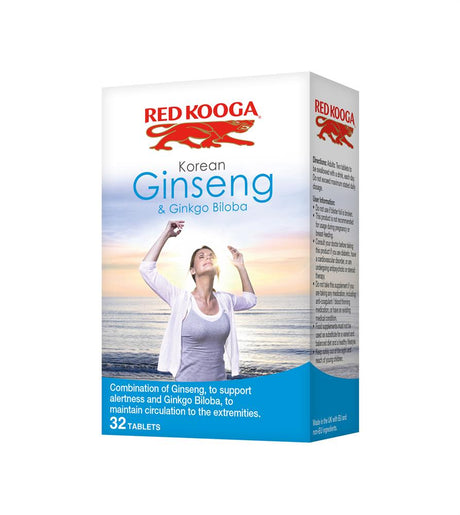 Ginseng & Ginkgo Biloba 32 tablets - Greenlands Health Store