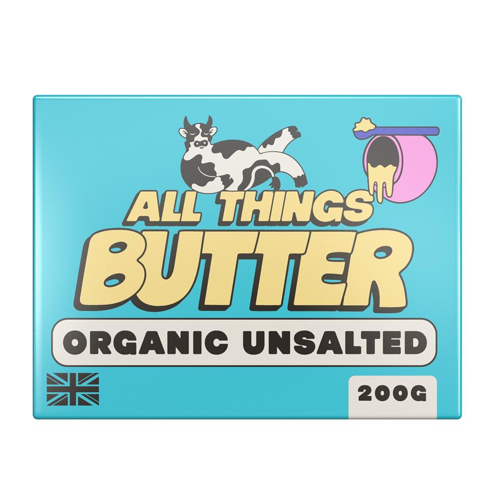 All Things Butter British Organic Unsalted Butter 200g - Greenlands Health Store