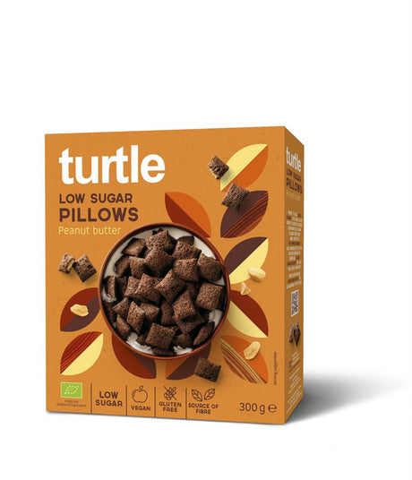 Turtle Low Sugar Pillows Peanut Butter Organic 300g - Greenlands Health Store