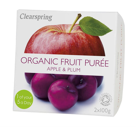 Organic Fruit Puree Apple & Plum (2x100g) - Greenlands Health Store