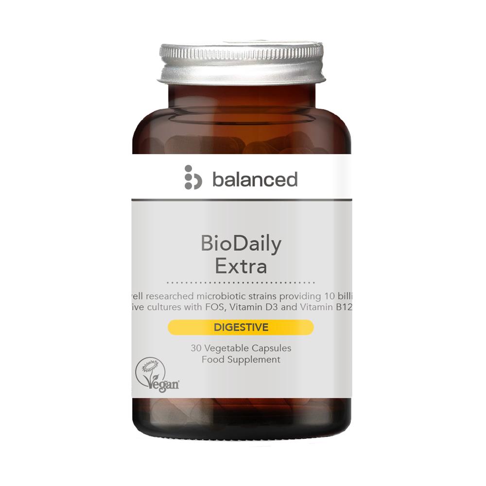 BioDaily Extra 30 Veggie Caps - Reusable Bottle - Greenlands Health Store