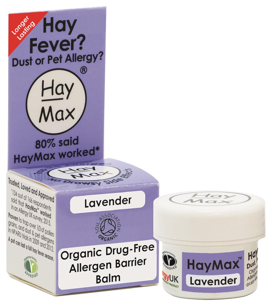 HayMax Lavender Organic Allergen Barrier Balm 5ml - Greenlands Health Store