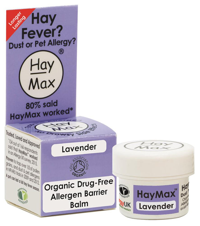 HayMax Lavender Organic Allergen Barrier Balm 5ml - Greenlands Health Store