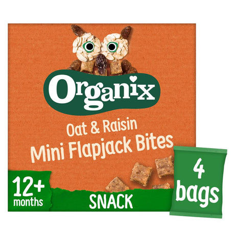 Organix Mini Oat & Raisin Flapjack Snacks Multipack (4x20g) - Greenlands Health Store