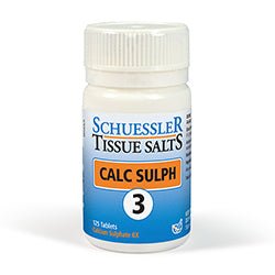 No 3 Calc Sulph Tissue Salts 125 Tabs - Greenlands Health Store