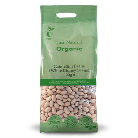 Organic Cannellini Beans (White Kidney Beans) 500g - Greenlands Health Store