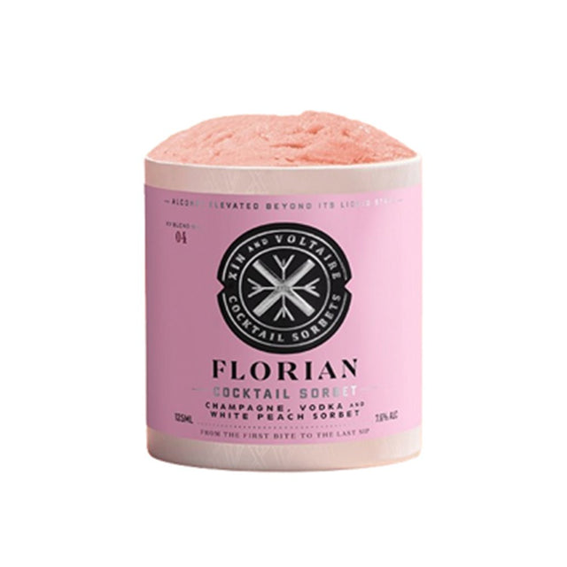 Cocktail Sorbet Florian - Champagne Vodka Peach & Elderflower 125ML - Greenlands Health Store