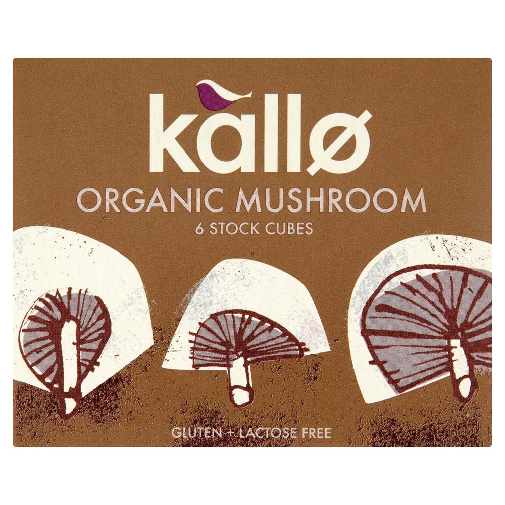 Kallo Organic Mushroom Stock Cubes 66g - Greenlands Health Store