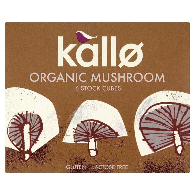 Kallo Organic Mushroom Stock Cubes 66g - Greenlands Health Store