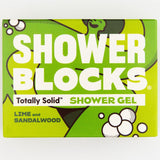 Shower Blocks Solid Shower Gel in Lime & Sandalwood 100g - Greenlands Health Store