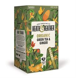 Organic Green Tea & Ginger 20 bags - Greenlands Health Store
