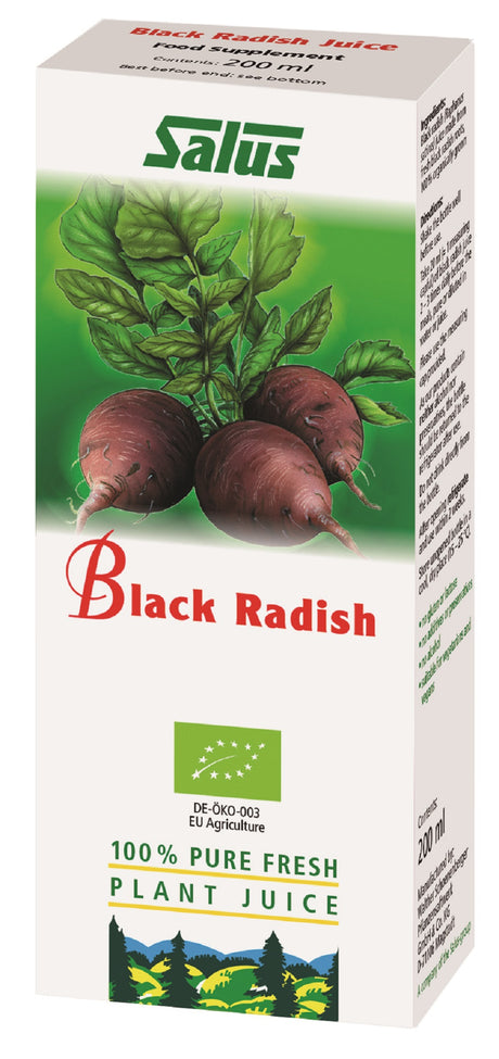 Black Radish Organic Fresh Plant Juice 200ml - Greenlands Health Store