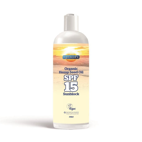 Hemp Seed Oil SPF - 15 Sunblock 240ml - Greenlands Health Store