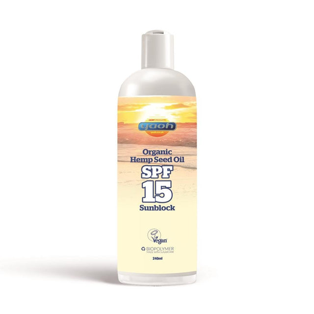 Hemp Seed Oil SPF - 15 Sunblock 240ml - Greenlands Health Store