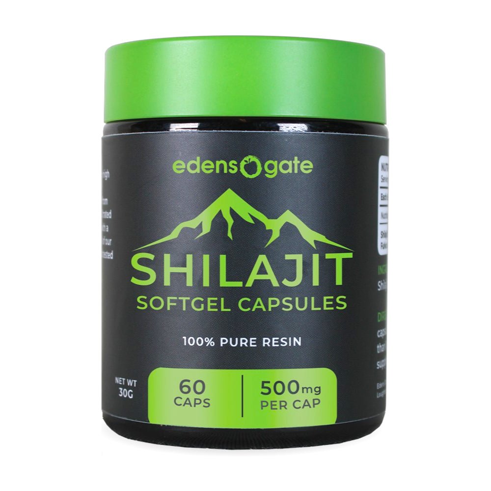 Edensgate Premium Shilajit Resin Soft Gel Capsules - 30g - Greenlands Health Store