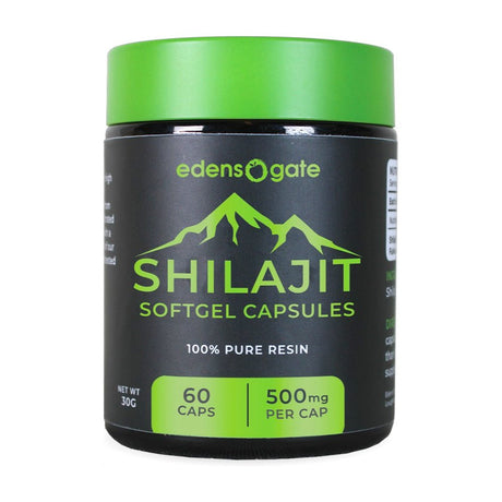 Edensgate Premium Shilajit Resin Soft Gel Capsules - 30g - Greenlands Health Store