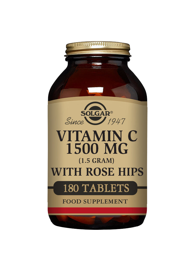 Solgar® Vitamin C 1500 mg (1.5 grams) with Rose Hips Tablets - Greenlands Health Store