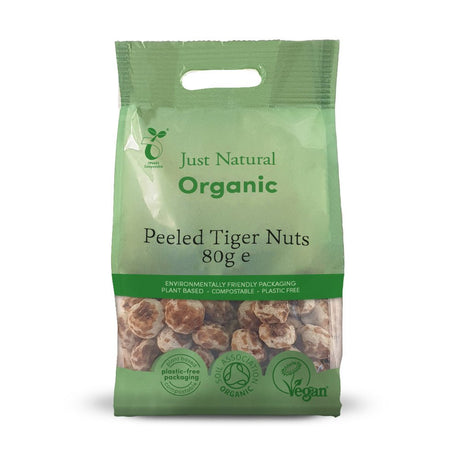 Organic Tiger Nuts Raw - Peeled 80g - Greenlands Health Store