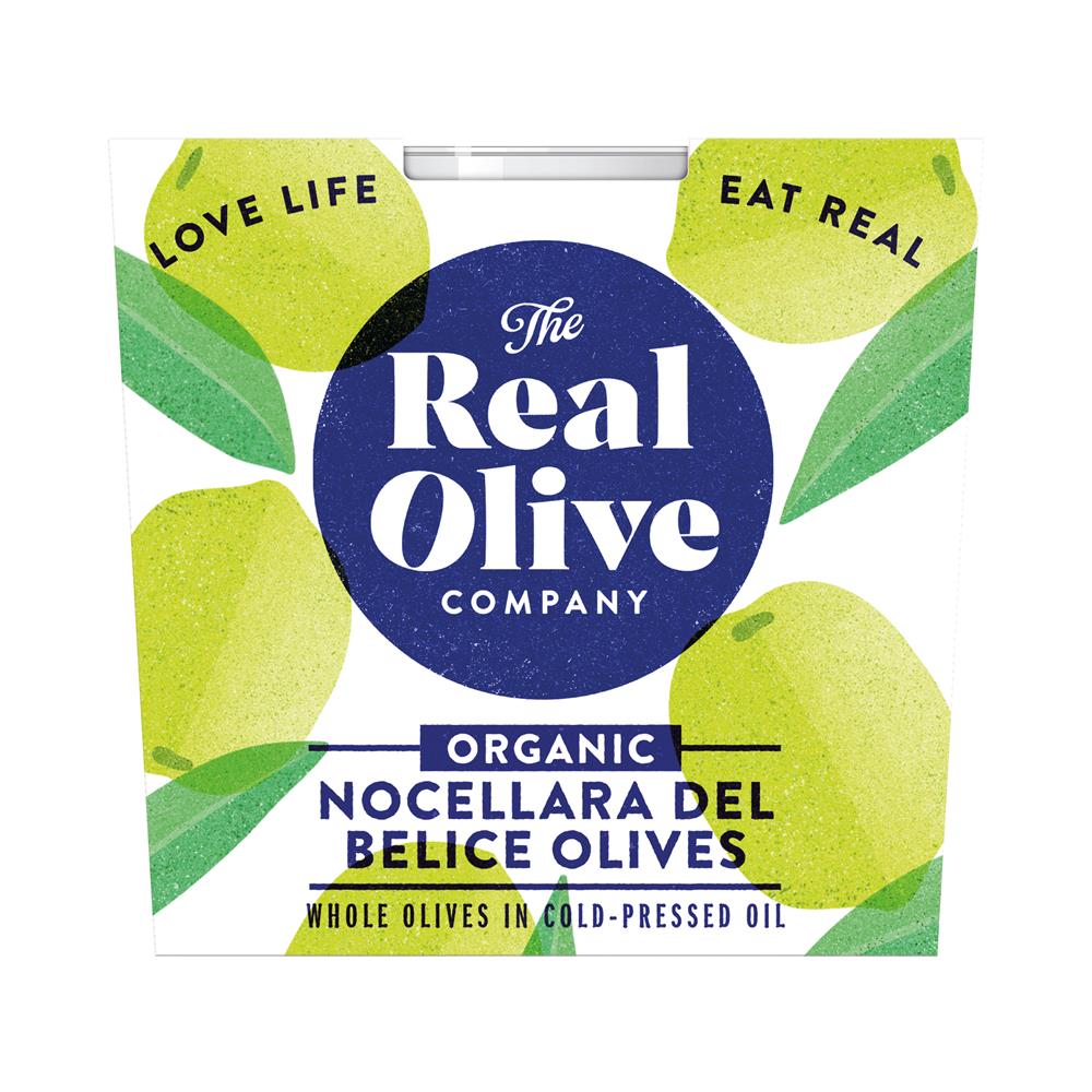 Organic Nocellara del Belice Olives 180g - Greenlands Health Store