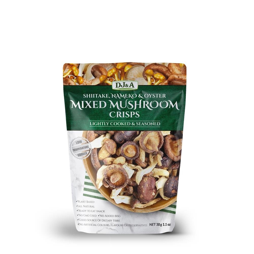 DJ & A Mixed Mushroom Crisps 30g - Greenlands Health Store