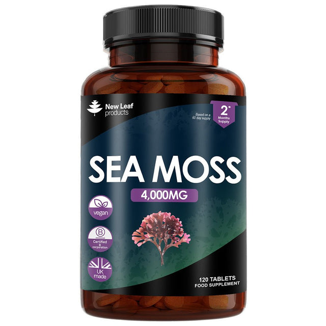 Sea Moss Tablets 120 Vegan 4000mg 120 Tablets - Greenlands Health Store