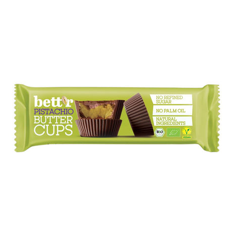 Organic Vegan Nut Butter Cups with Pistachio Cream 39g - Greenlands Health Store