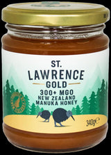 St Lawrence Gold New Zealand Manuka Honey 300+MGO 340g - Greenlands Health Store