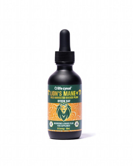 Lions Mane Dual Mushroom Liquid Extract with Kakadu Plum 60ml - Greenlands Health Store
