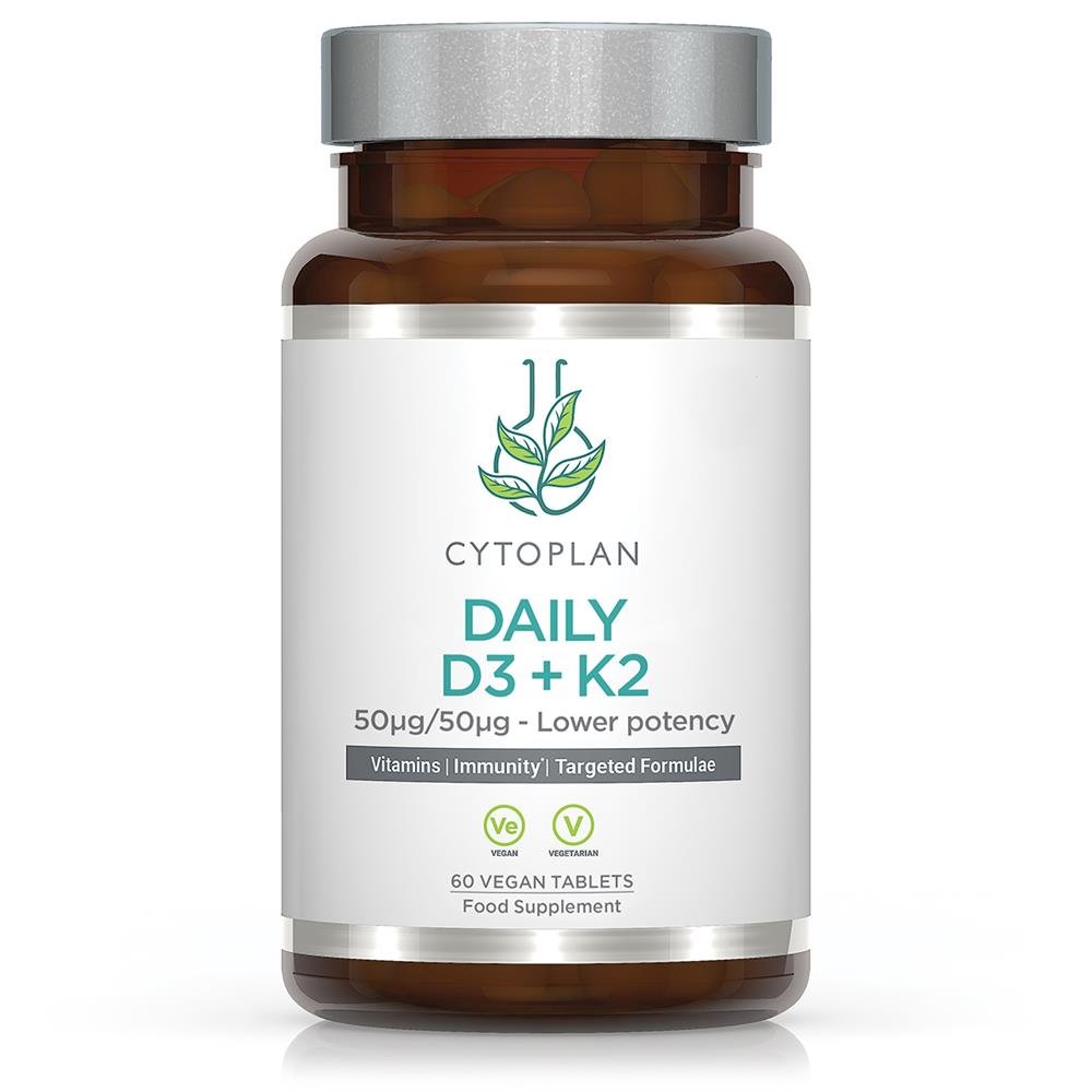 Daily D3 + K2 providing 50ug/50ug 60 tablets - Greenlands Health Store