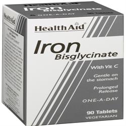 Iron Bisglycinate (Iron with Vitamin C) - 90 Tablets - Greenlands Health Store