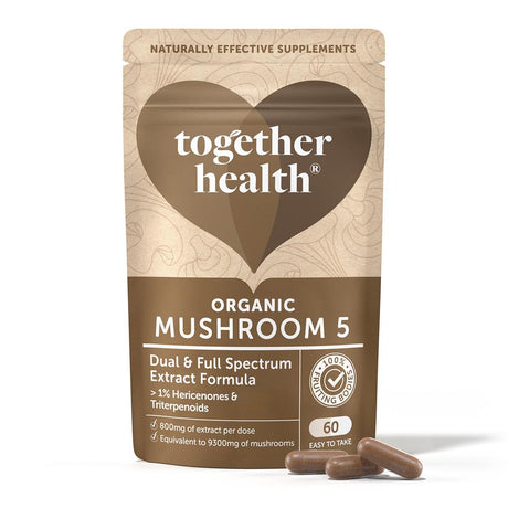 Together Health Organic Mushroom 5 Complex 60 Capsules - Greenlands Health Store