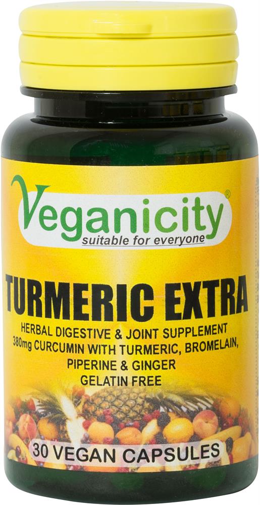 Turmeric Extra 30 Vcaps high Curcumin Bromelain Black Pepper. - Greenlands Health Store