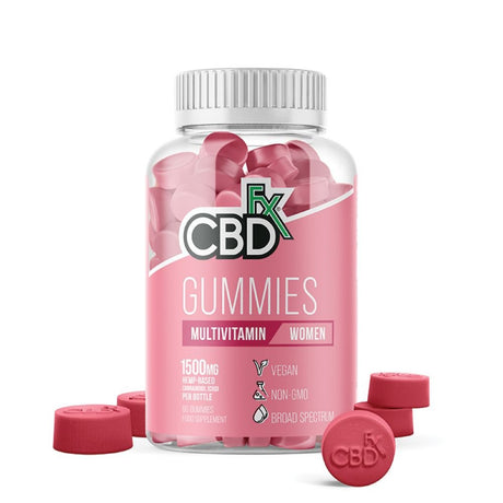 CBDfx Women's Mulitivit Gummies (60ct / 1500mg CBD Per Bottle) - Greenlands Health Store