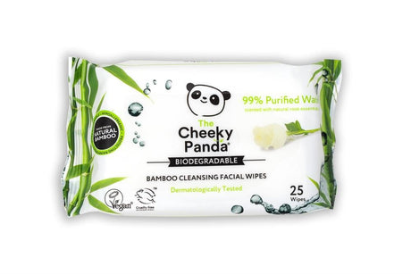 100% Bamboo Facial Cleansing Wipes Rose Scented 25 Wipes - Greenlands Health Store