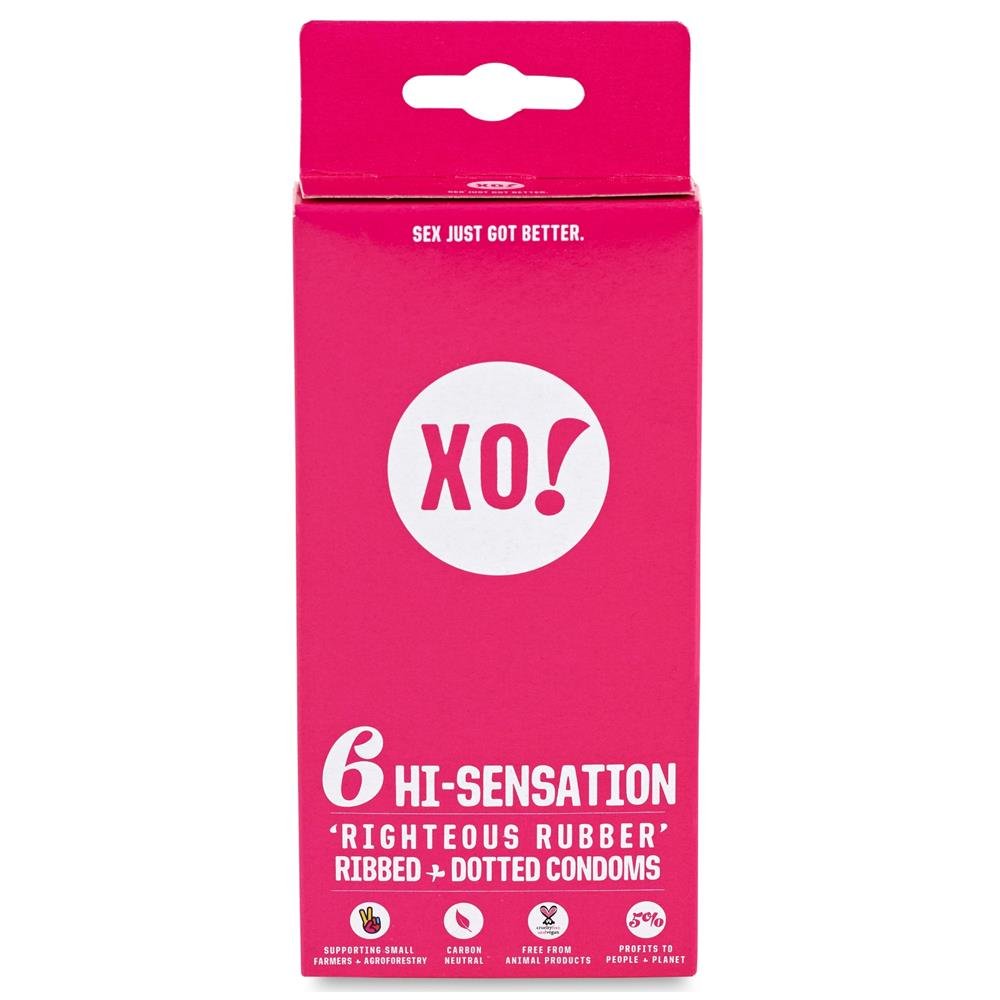 6 hi - sensation CO2 - neutral vegan natural latex condoms - Greenlands Health Store
