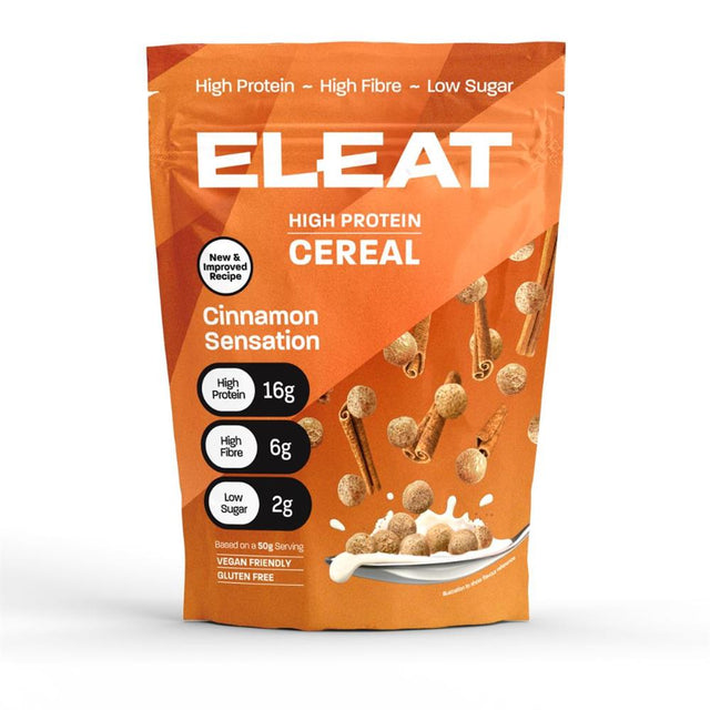 ELEAT Cinnamon Sensation High Protein Cereal - 250g Pouch - Greenlands Health Store