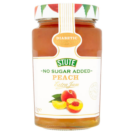 Stute No Sugar Added Peach Jam 430g - Greenlands Health Store
