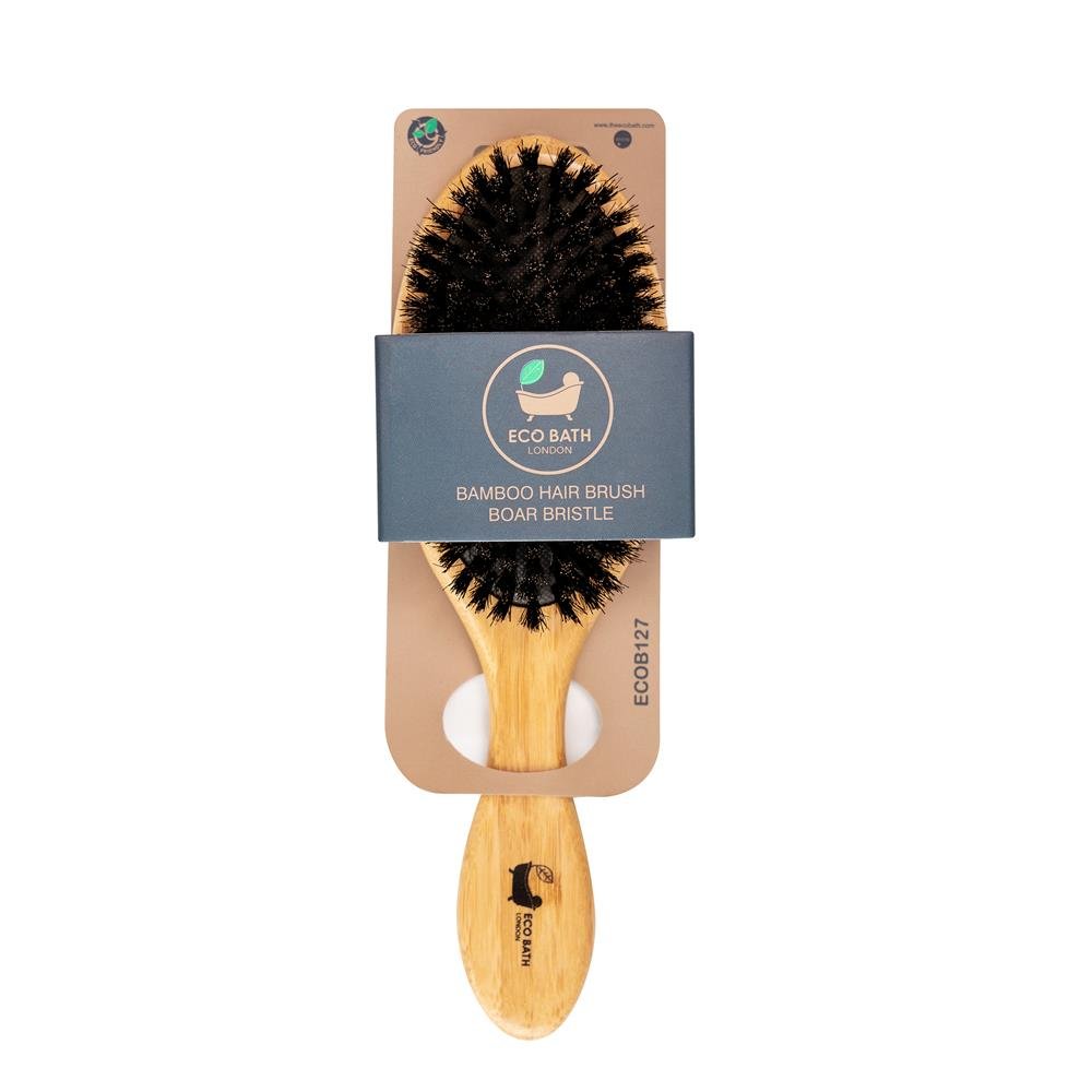 Bamboo Hair Brush Boar Bristle - 1 Unit - Greenlands Health Store