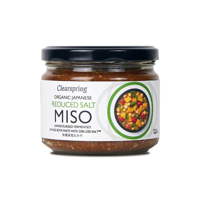 Organic Japanese Reduced Salt Miso Jar (unpasteurised) 270g - Greenlands Health Store