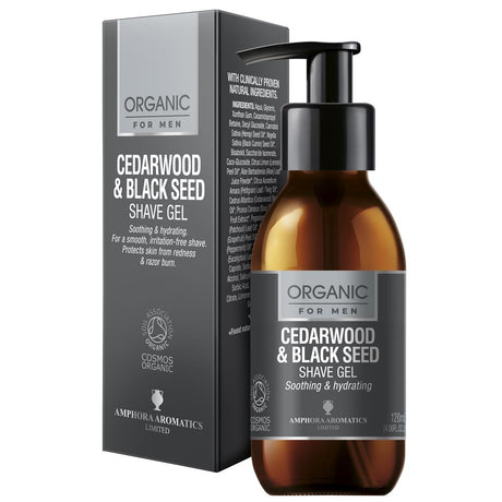 Cedarwood & Black seed Soothing Shave Gel Organic 120ml - Greenlands Health Store