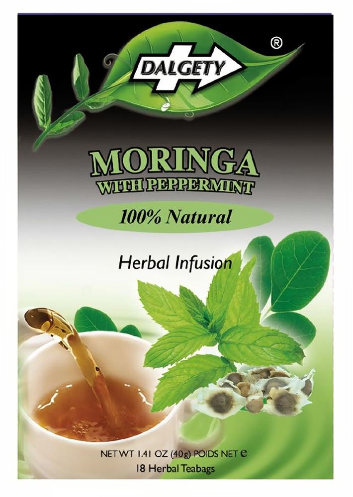 Dalgety Moringa Peppermint 18 Teabags - Greenlands Health Store