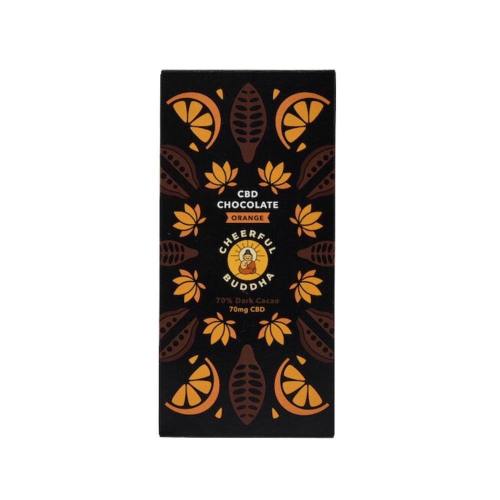 Cheerful Buddha CBD Infused Chocolate (Orange) - 70g - Greenlands Health Store