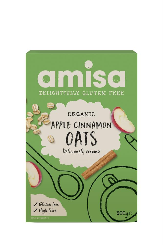 Organic Gluten Free Porridge Oats with Apple & Cinnamon 300g - Greenlands Health Store