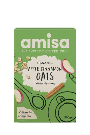 Organic Gluten Free Porridge Oats with Apple & Cinnamon 300g - Greenlands Health Store