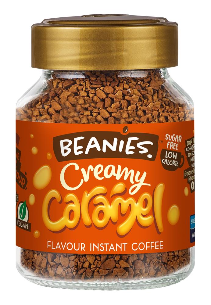 Beanies Creamy Caramel Flavour Instant Coffee 50g - Greenlands Health Store