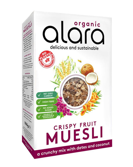 Crispy Fruit Muesli Organic 550g - Greenlands Health Store