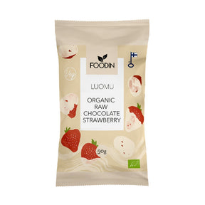 Organic Raw White Chocolate Strawberry 50g - Greenlands Health Store