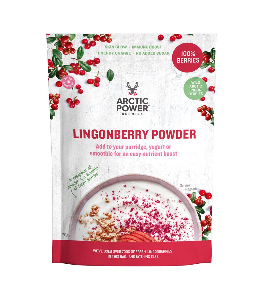 100% Lingonberry Powder 70g - Greenlands Health Store